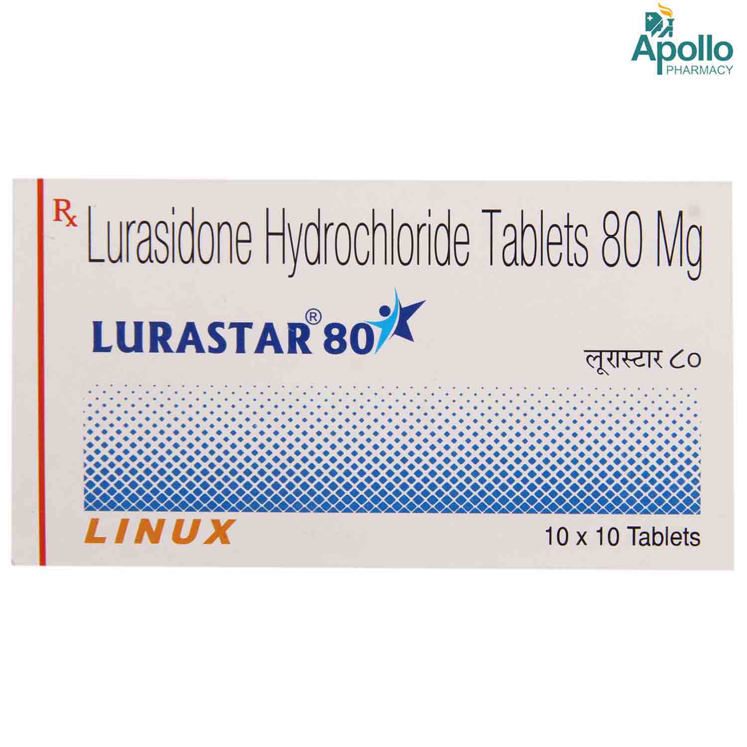 Buy LURASTAR 80MG TABLET 10'S  Online