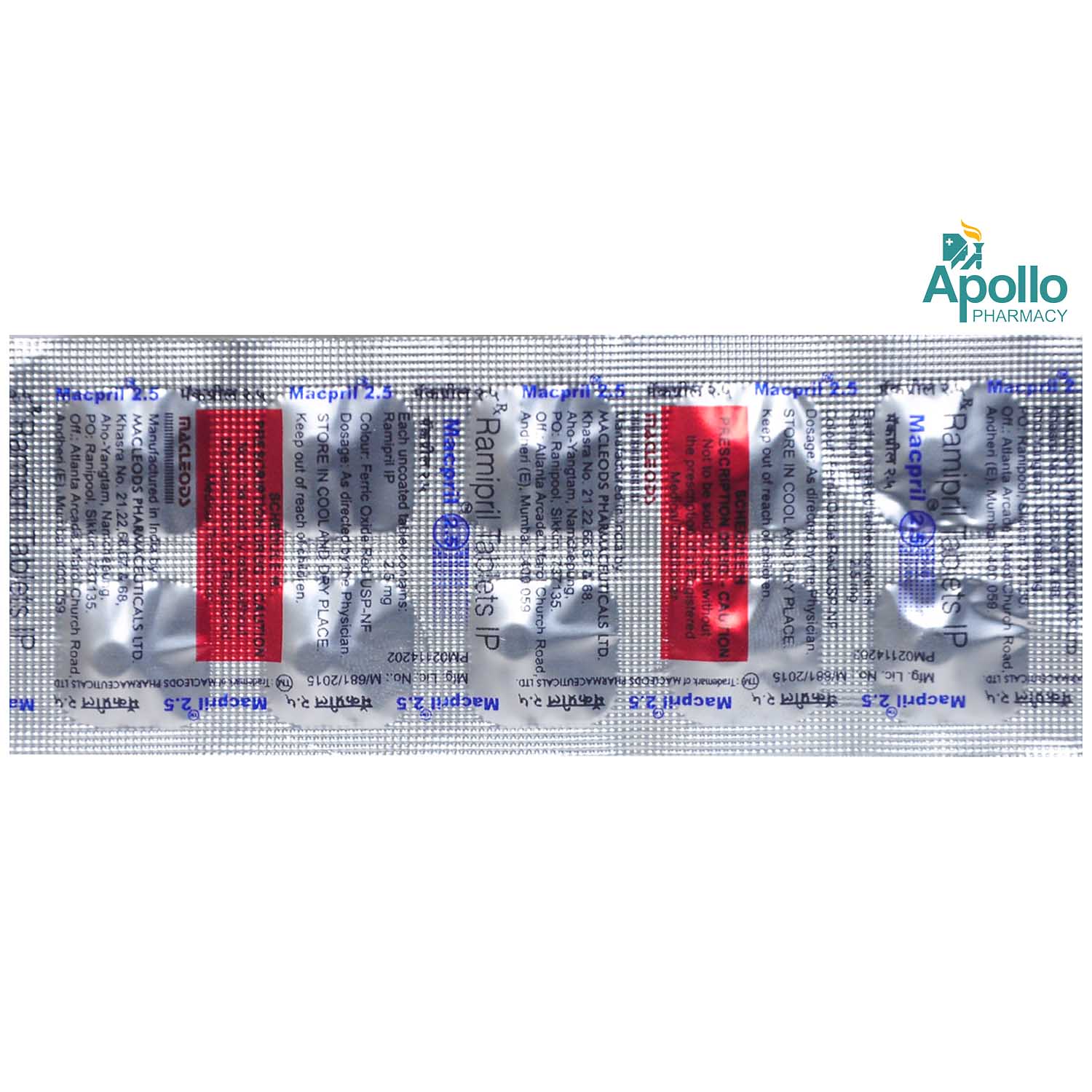 Macpril 2.5 Tablet 10's, Pack of 10 TABLETS Macpril 2.5 Tablet 10's, Pack of 10 TABLETS