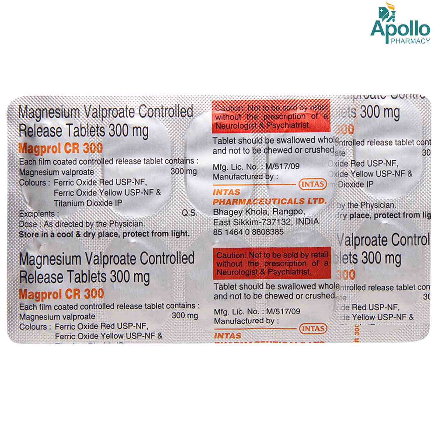 Magprol CR 300 Tablet 10's, Pack of 10 TABLETS Magprol CR 300 Tablet 10's, Pack of 10 TABLETS