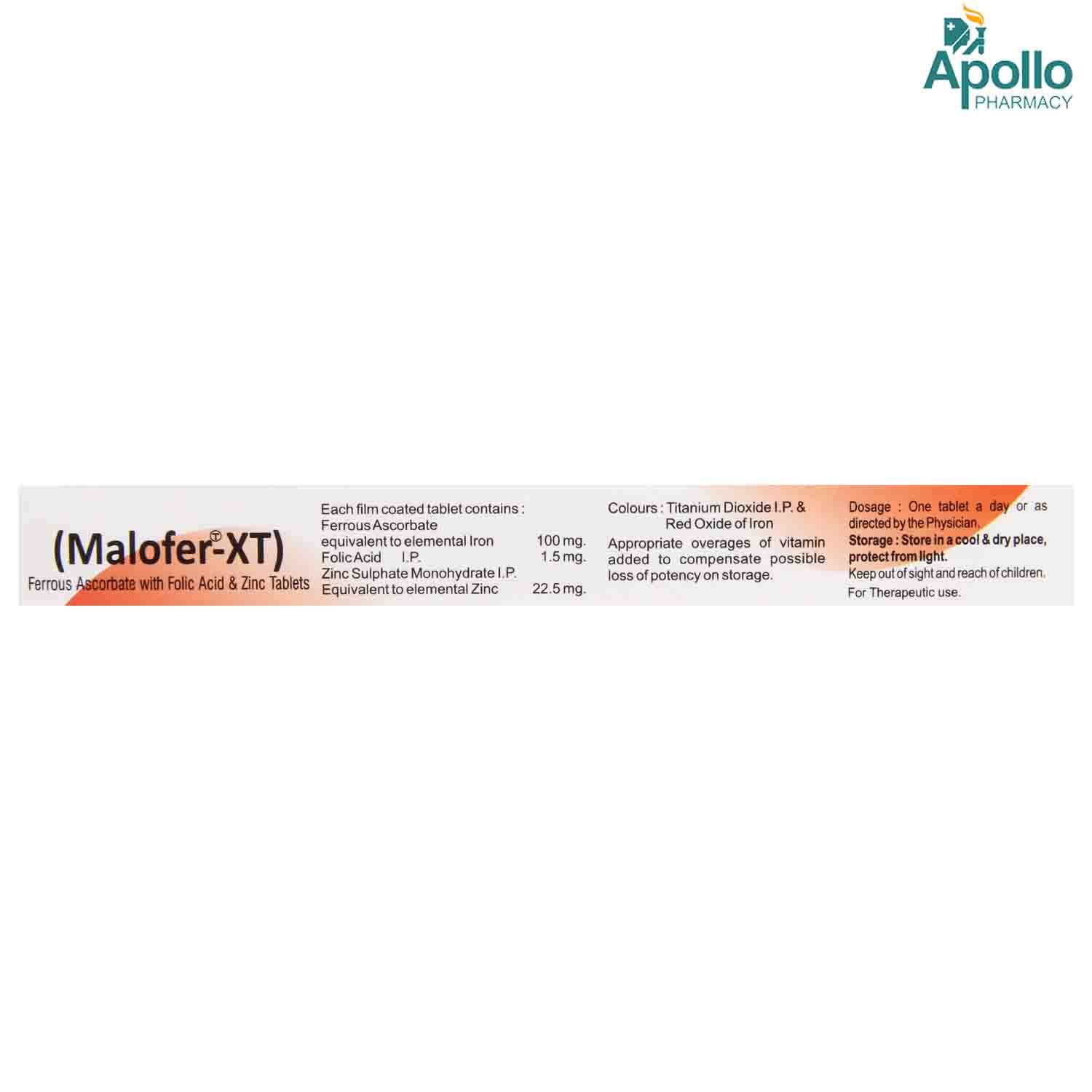 Malofer-XT Tablet 10's, Pack of 10 TABLETS Malofer-XT Tablet 10's, Pack of 10 TABLETS