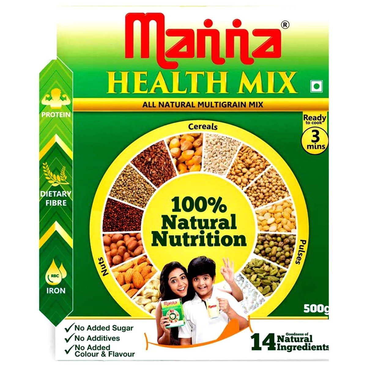Manna Health Mix, 500 gm, Pack of 1 Manna Health Mix, 500 gm, Pack of 1