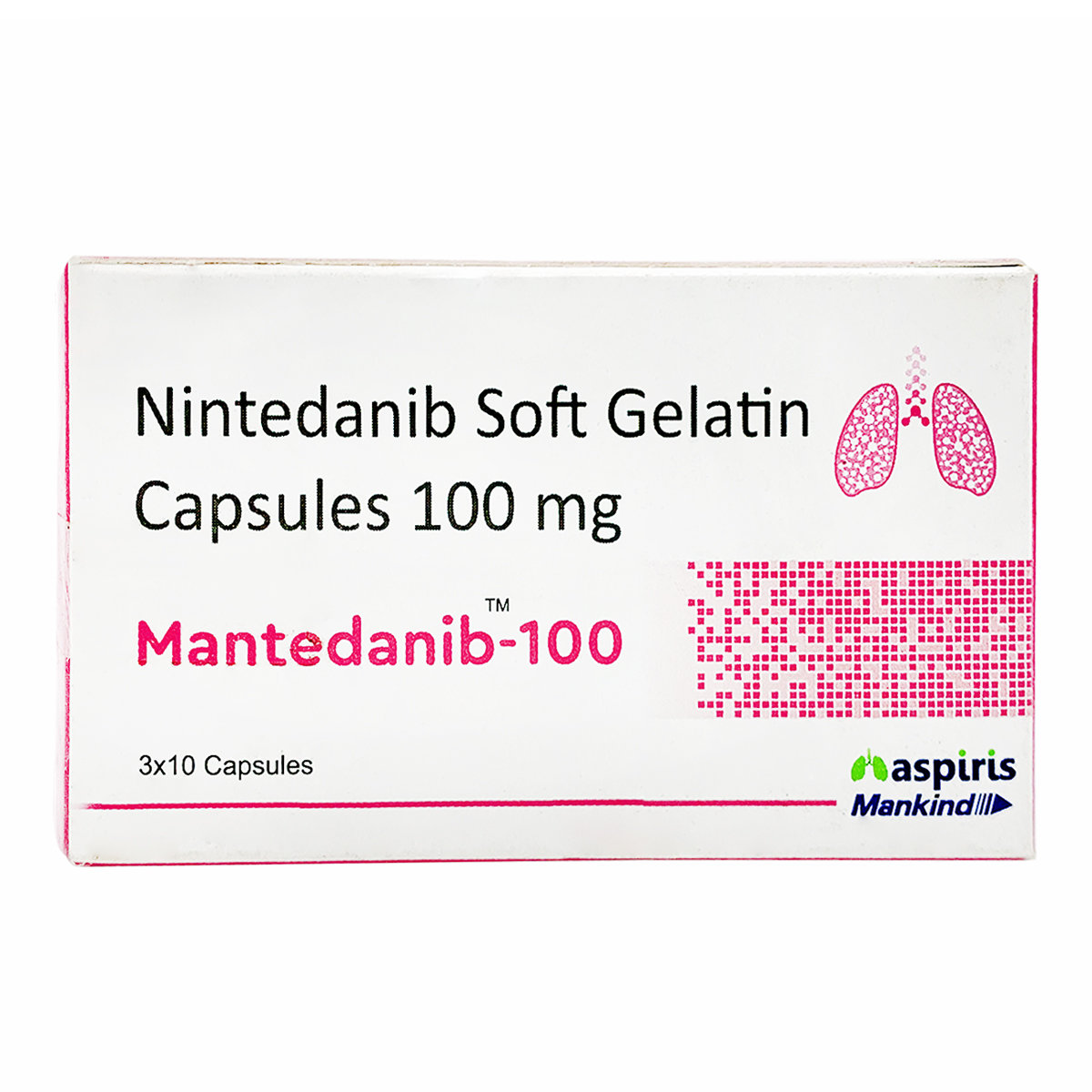 Mantedanib-100 Softgel Cap 10'S, Pack of 10 CAPSULES Mantedanib-100 Softgel Cap 10'S, Pack of 10 CAPSULES