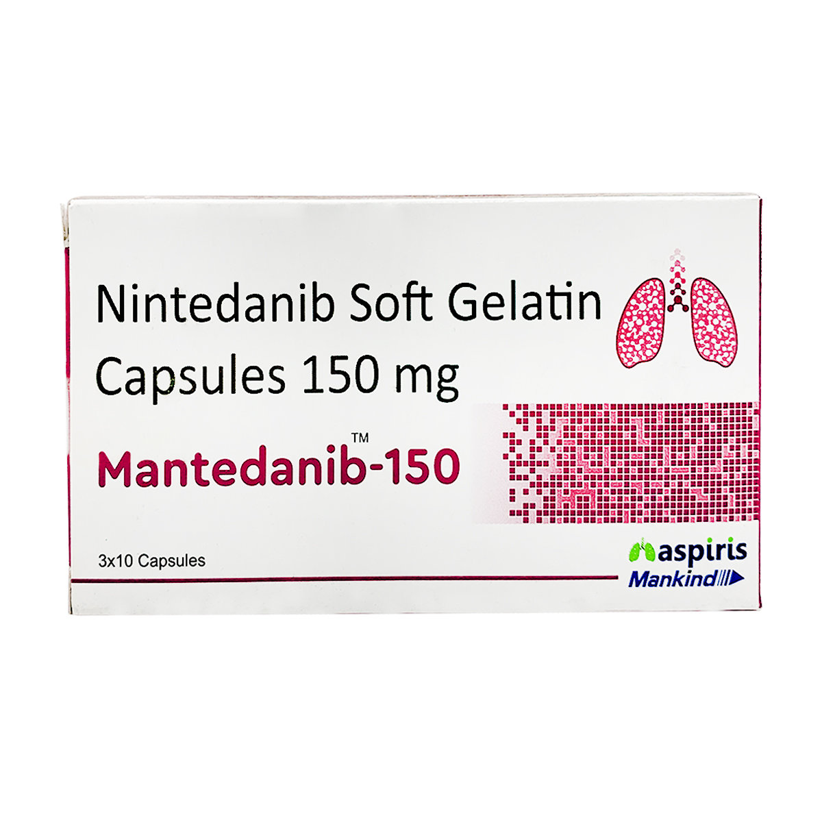 Mantedanib-150 Softgel Cap 10'S, Pack of 10 CAPSULES Mantedanib-150 Softgel Cap 10'S, Pack of 10 CAPSULES
