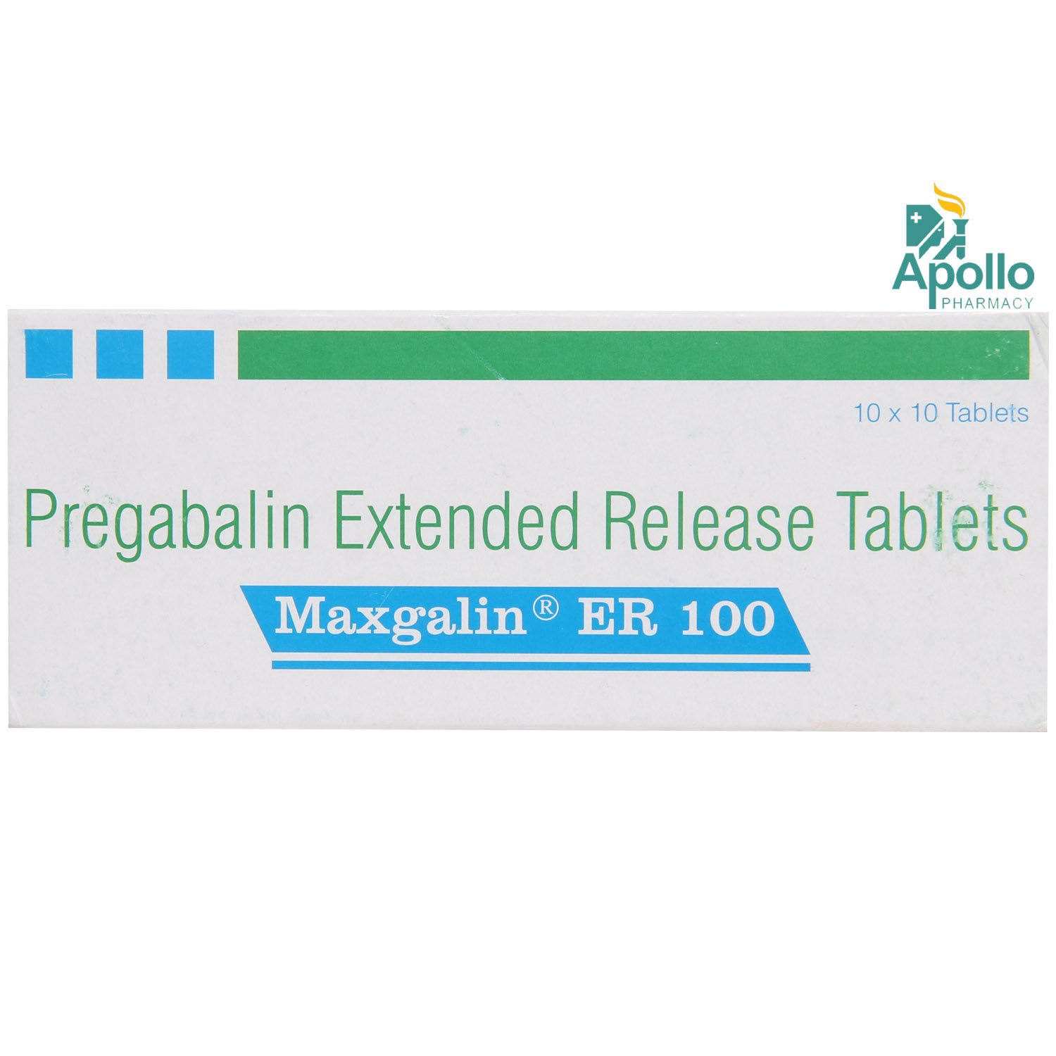 Maxgalin ER 100 Tablet 10's, Pack of 10 TABLETS Maxgalin ER 100 Tablet 10's, Pack of 10 TABLETS