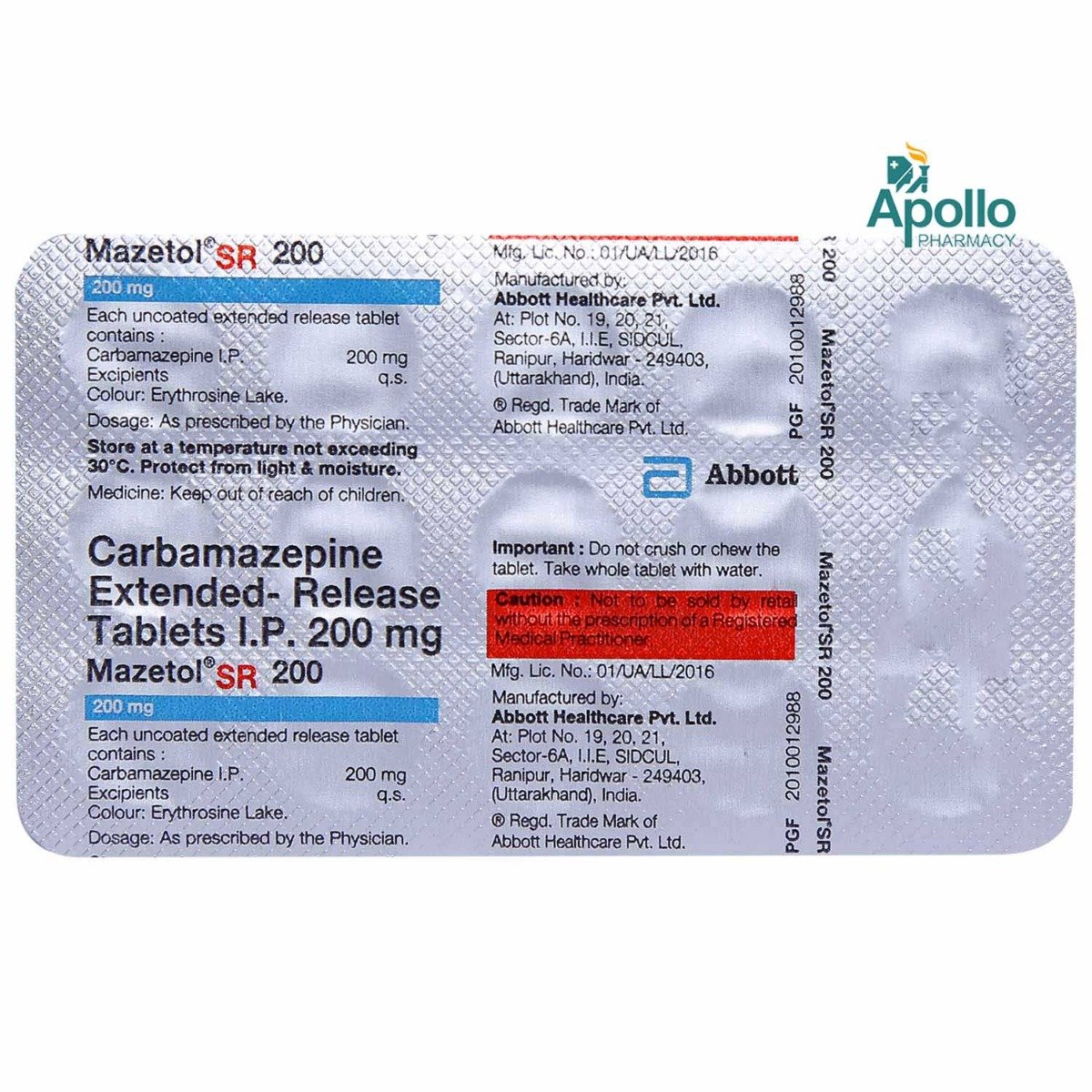 Mazetol SR 200 Tablet 15's, Pack of 15 TABLETS Mazetol SR 200 Tablet 15's, Pack of 15 TABLETS
