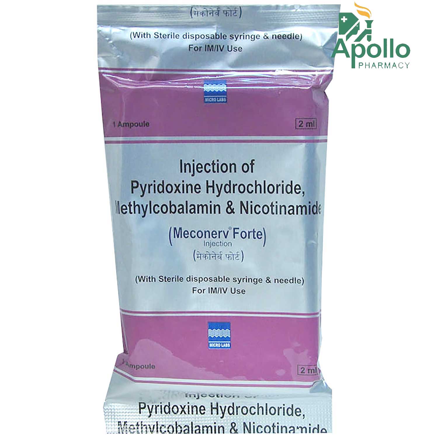 Meconerv Forte Injection 2 ml, Pack of 1 Injection Meconerv Forte Injection 2 ml, Pack of 1 Injection