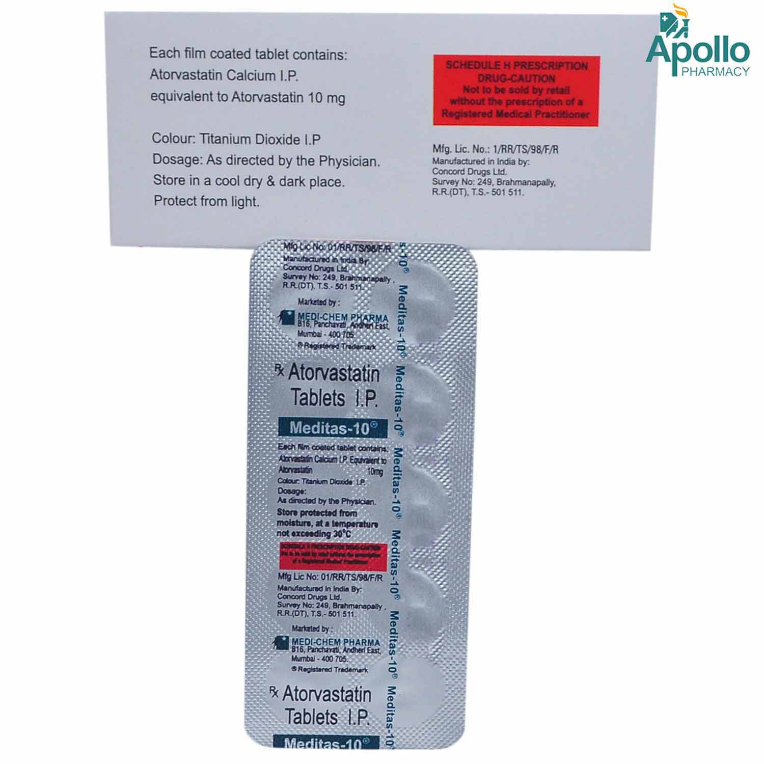 Meditas 10 mg Tablet 10's, Pack of 10 TabletS Meditas 10 mg Tablet 10's, Pack of 10 TabletS