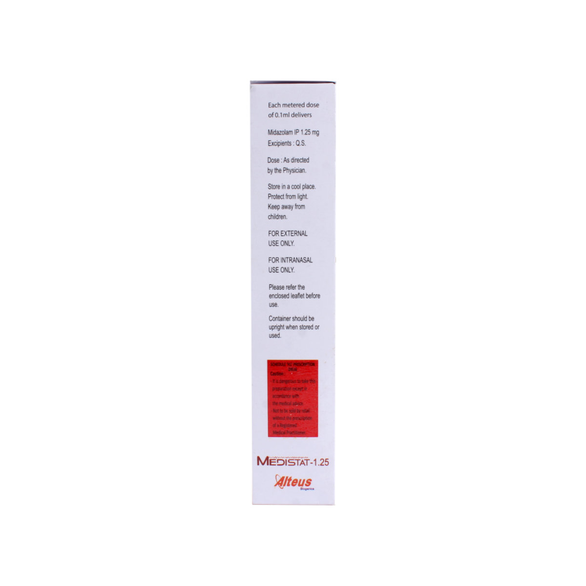 Medistat-1.25 Nasal Spray 25 MDI, Pack of 1 Nasal Spray Medistat-1.25 Nasal Spray 25 MDI, Pack of 1 Nasal Spray