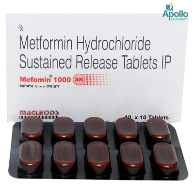 Mefomin 1000 SR Tablet 10's, Pack of 10 TABLETS