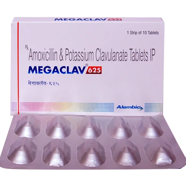 MEGACLAV 625MG TABLET, Pack of 10
