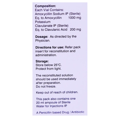 Mega-CV 1.2 gm Injection 1's, Pack of 1 INJECTION