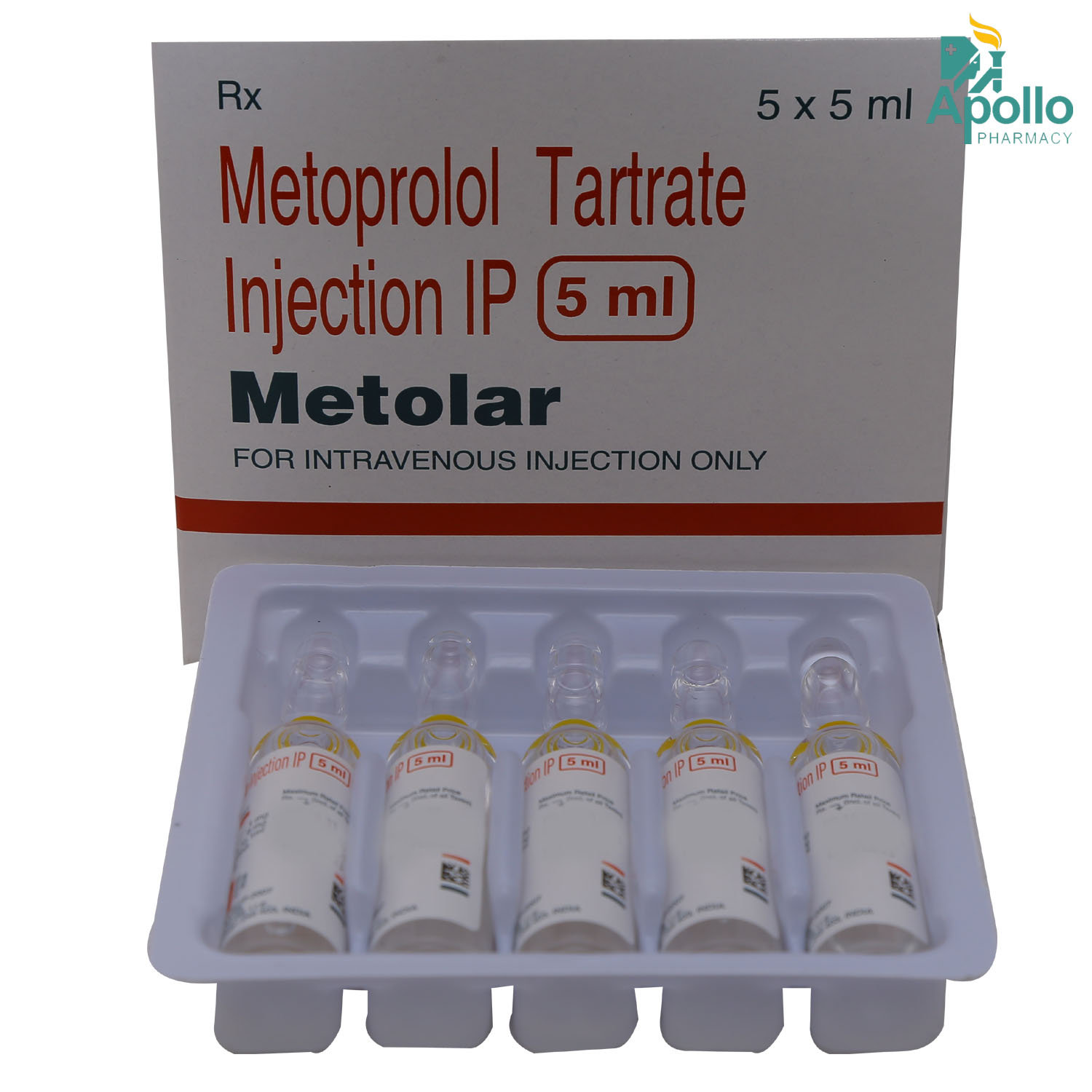 Metolar Injection 5 ml, Pack of 1 Injection Metolar Injection 5 ml, Pack of 1 Injection
