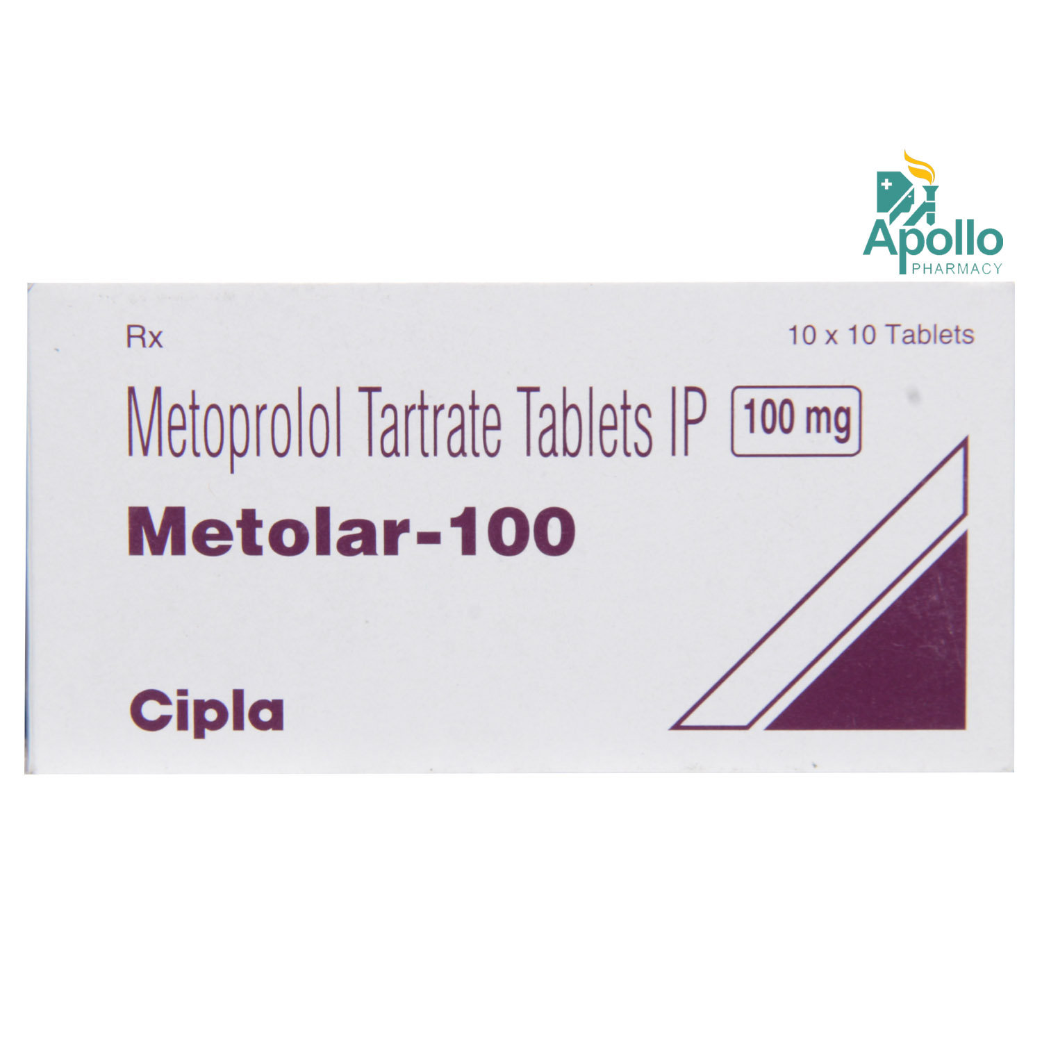 Metolar 100 Tablet 10's, Pack of 10 TABLETS Metolar 100 Tablet 10's, Pack of 10 TABLETS