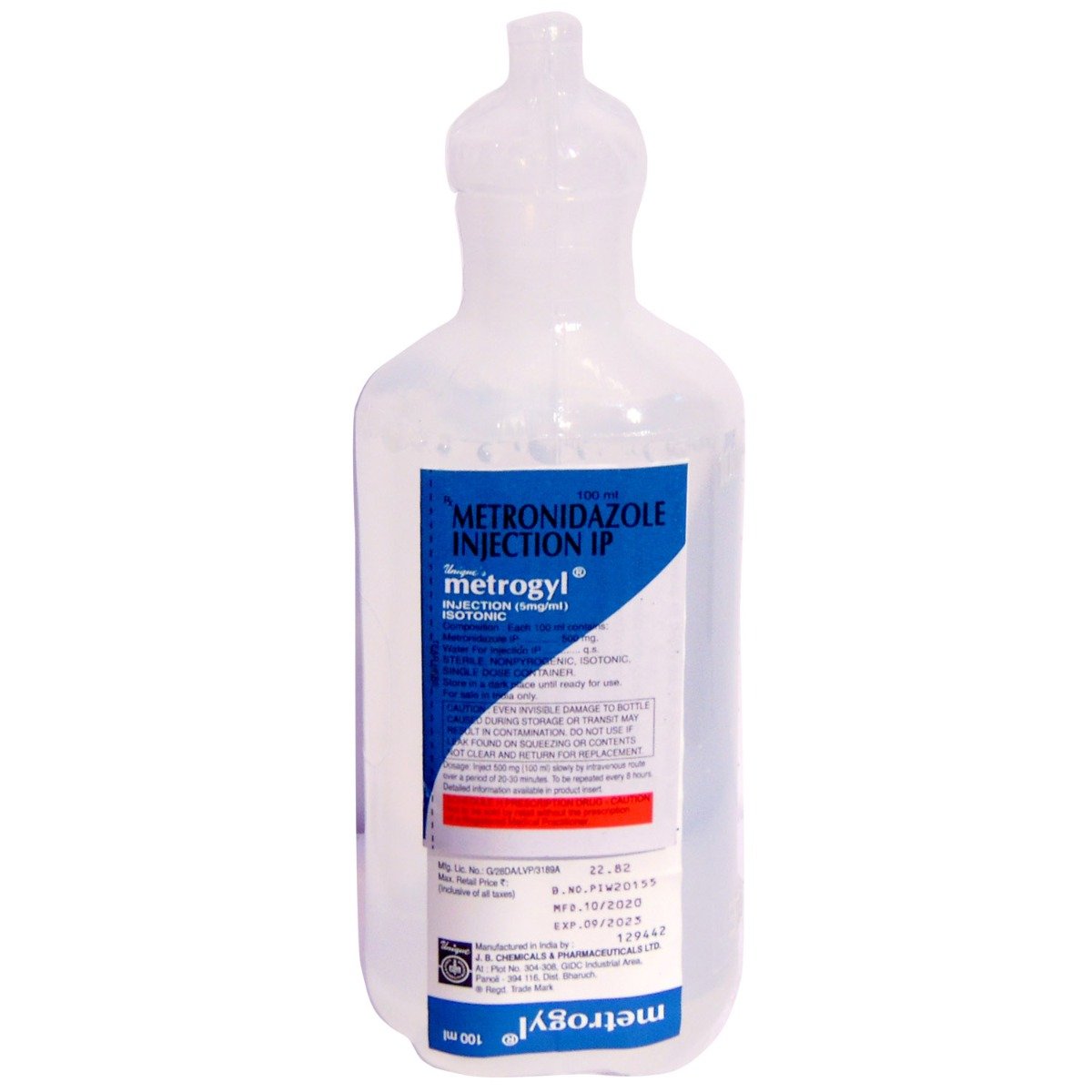 Metrogyl Injection 100 ml, Pack of 1 Injection Metrogyl Injection 100 ml, Pack of 1 Injection