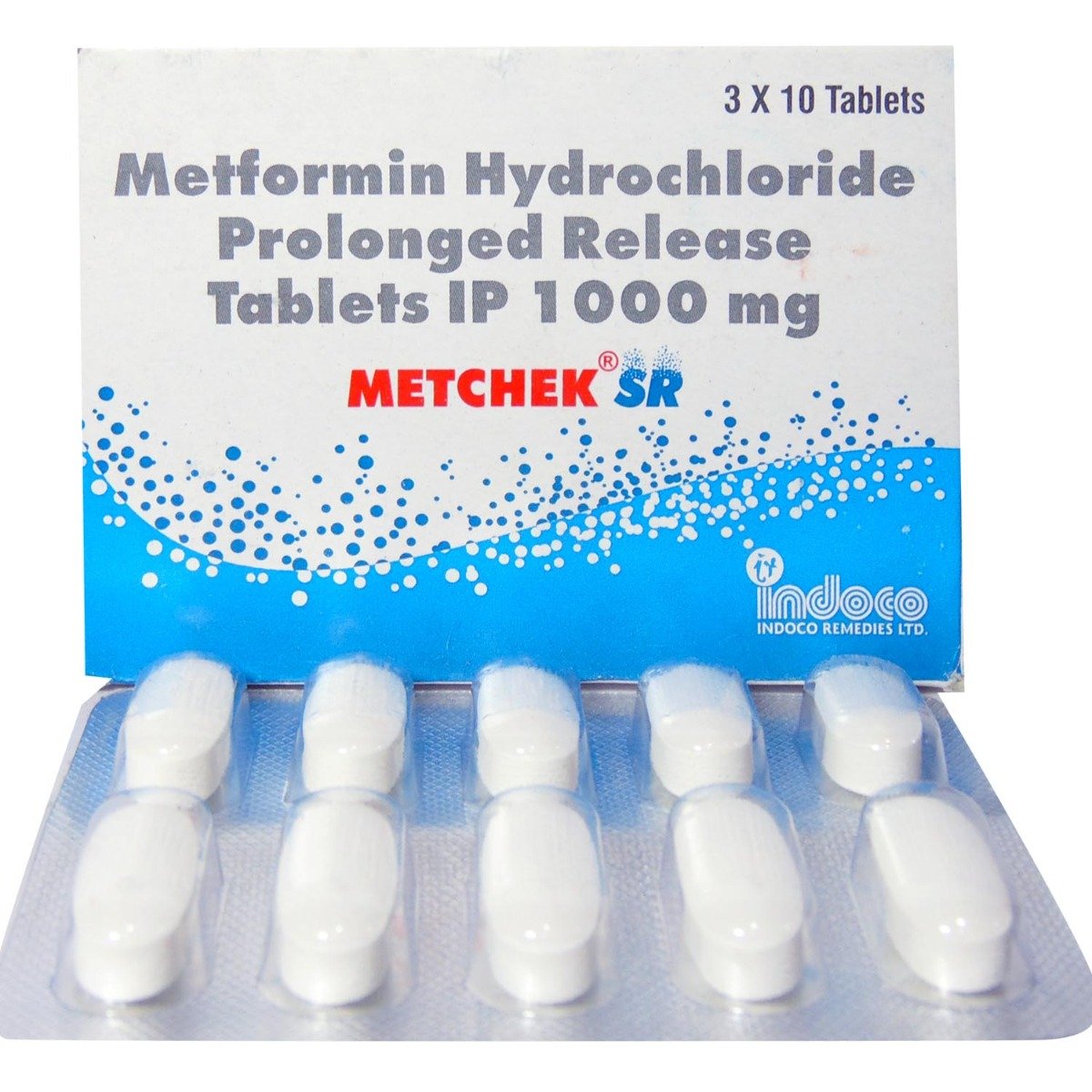 METCHEK SR 1000MG TABLET, Pack of 10 TABLETS METCHEK SR 1000MG TABLET, Pack of 10 TABLETS