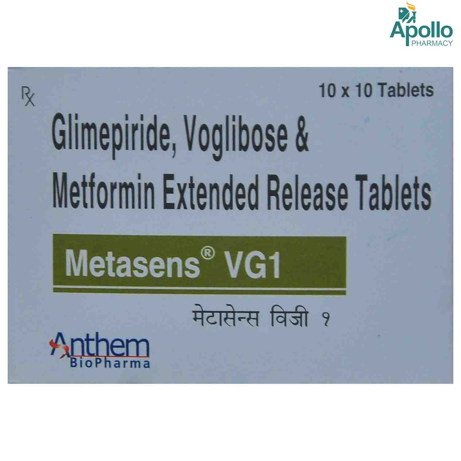 Buy METASENS VG 1MG TABLET Online