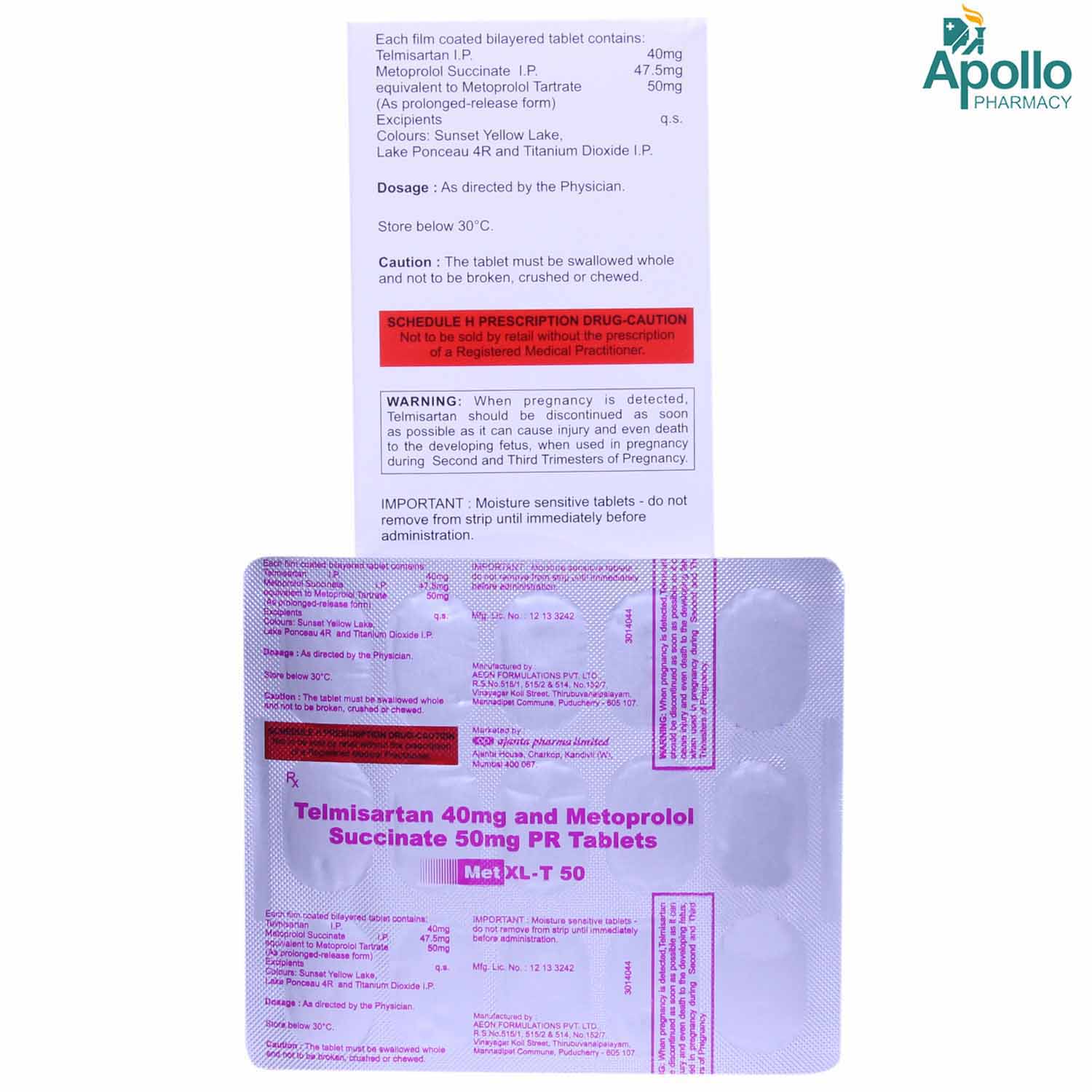 Met XL-T 50 Tablet 15's, Pack of 15 Met XL-T 50 Tablet 15's, Pack of 15