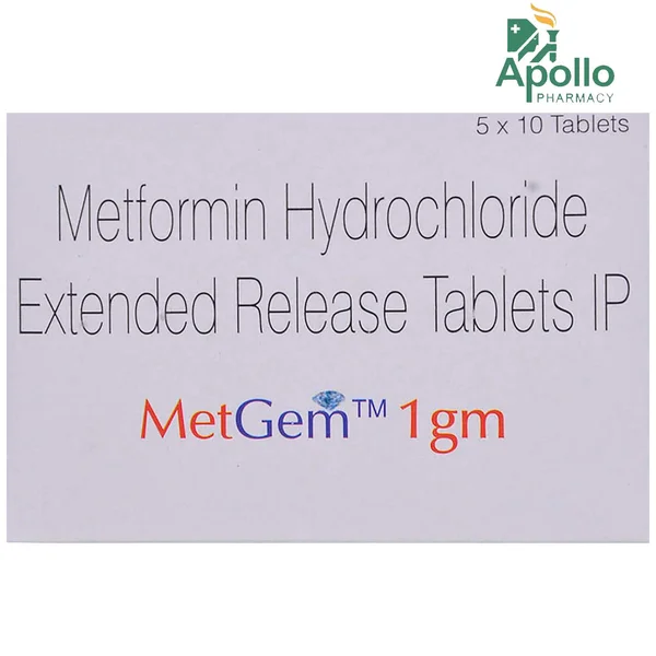 Metgem 1 gm Tablet 10's, Pack of 10 TABLETS