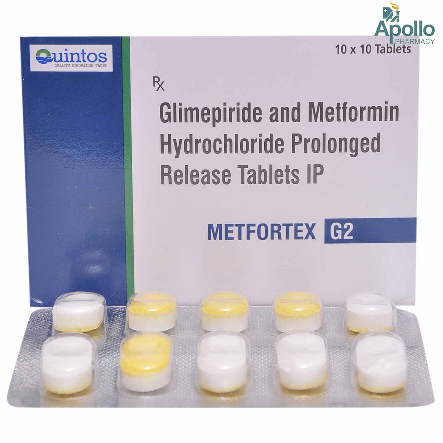 Metfortex G2 Tablet 10's, Pack of 10 TabletS Metfortex G2 Tablet 10's, Pack of 10 TabletS