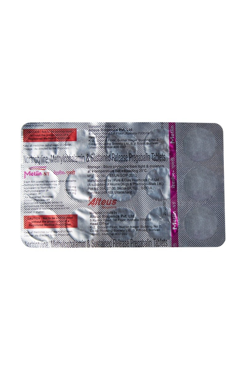 Metlin NT 75 Tablet 15's, Pack of 15 TABLETS Metlin NT 75 Tablet 15's, Pack of 15 TABLETS