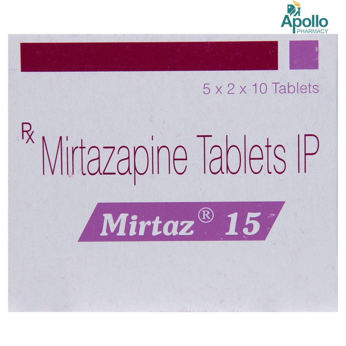 Mirtaz 15 Tablet 10's, Pack of 10 TABLETS Mirtaz 15 Tablet 10's, Pack of 10 TABLETS