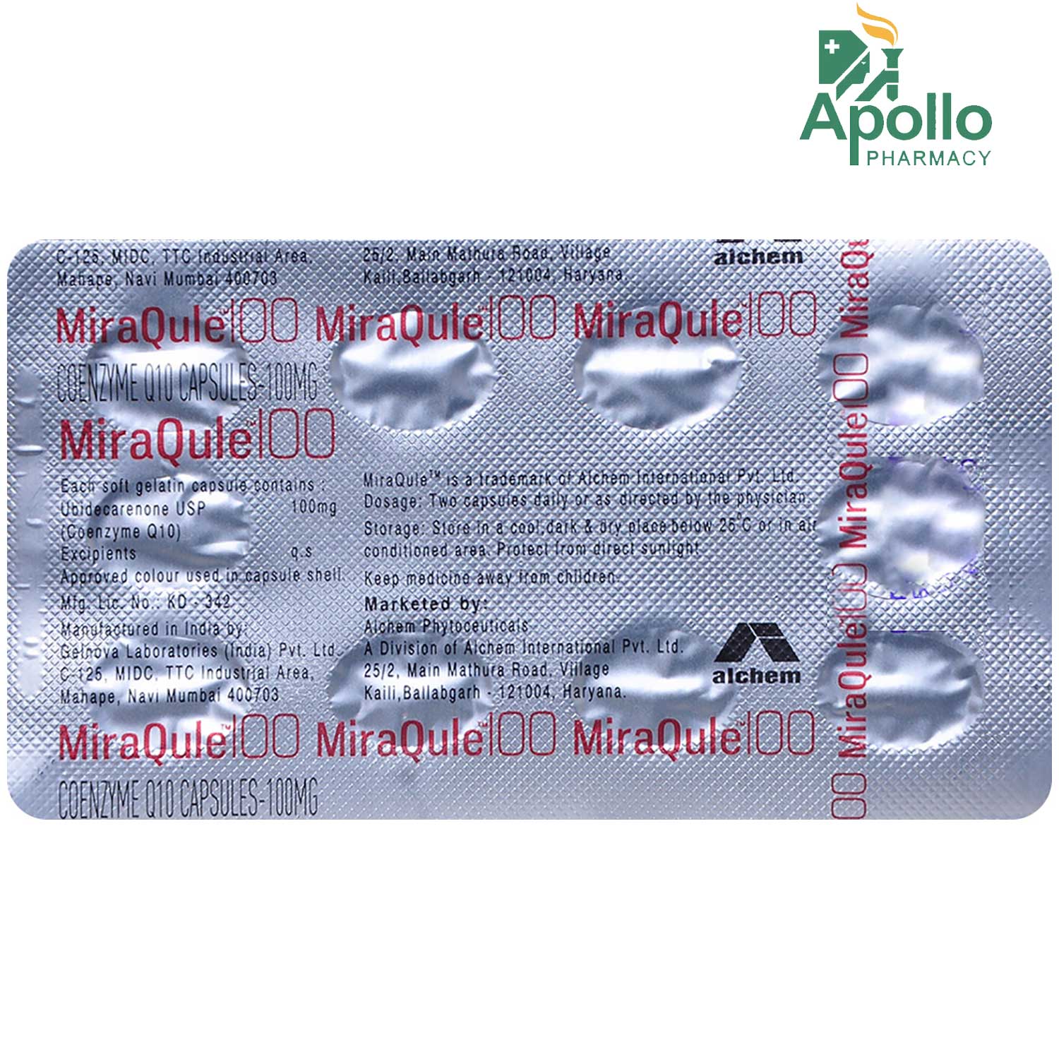 Miraqule 100 Capsule 10's, Pack of 10 CAPSULES Miraqule 100 Capsule 10's, Pack of 10 CAPSULES