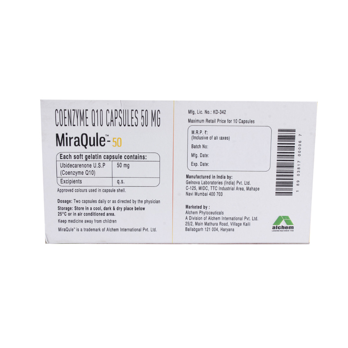 Miraqule 50 Capsule 10's, Pack of 10 CapsuleS Miraqule 50 Capsule 10's, Pack of 10 CapsuleS