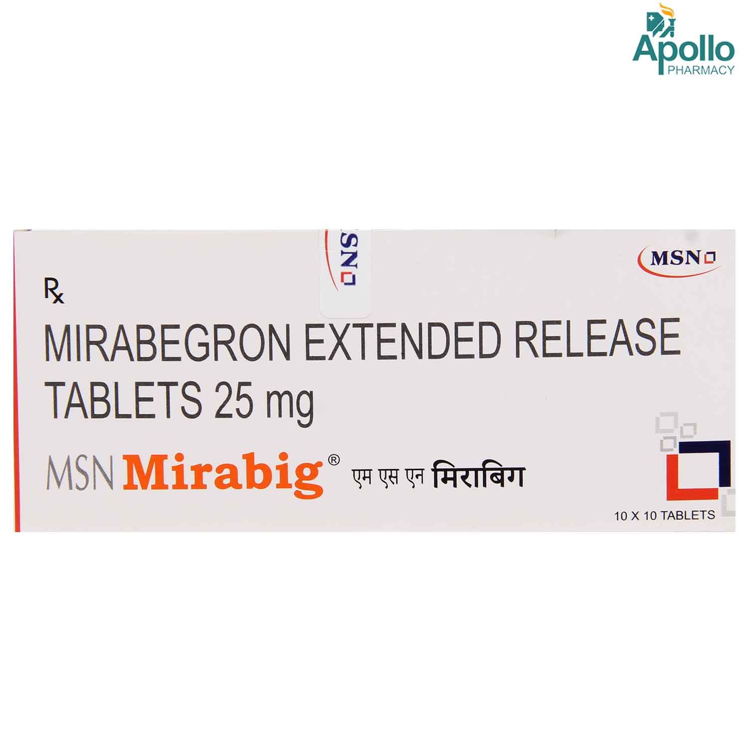 Buy Mirabig 25 ER Tablet 10's Online