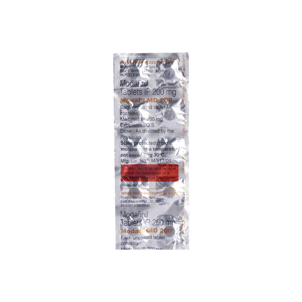 Modafil MD 200 Tablet 10's, Pack of 10 TabletS Modafil MD 200 Tablet 10's, Pack of 10 TabletS