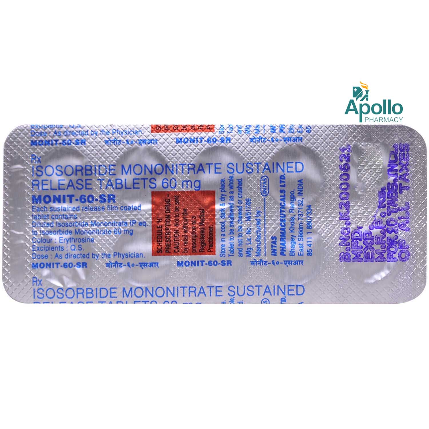 Monit SR 60 Tablet 10's, Pack of 10 TABLETS Monit SR 60 Tablet 10's, Pack of 10 TABLETS