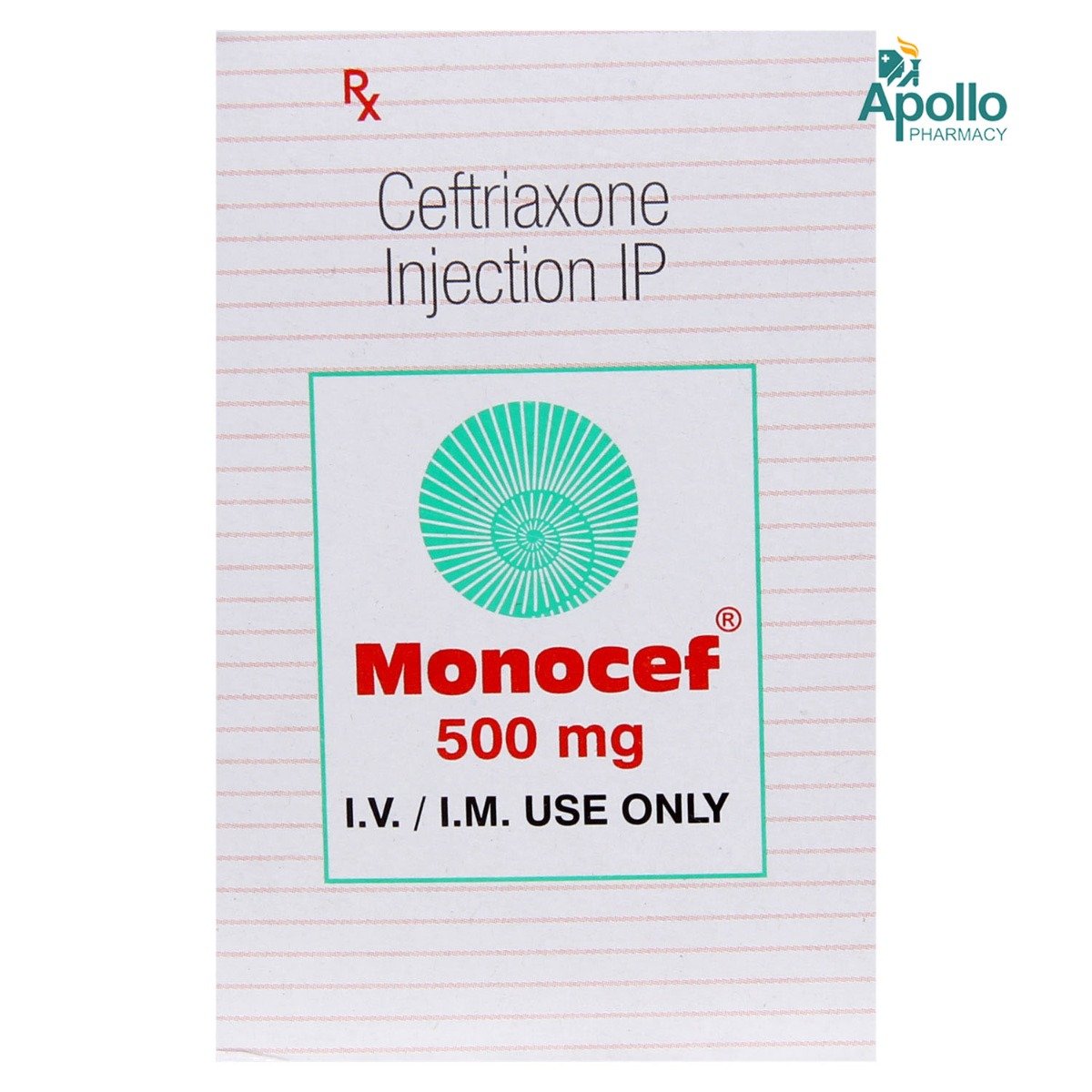 Monocef 500 mg Injection 1's, Pack of 1 Injection Monocef 500 mg Injection 1's, Pack of 1 Injection