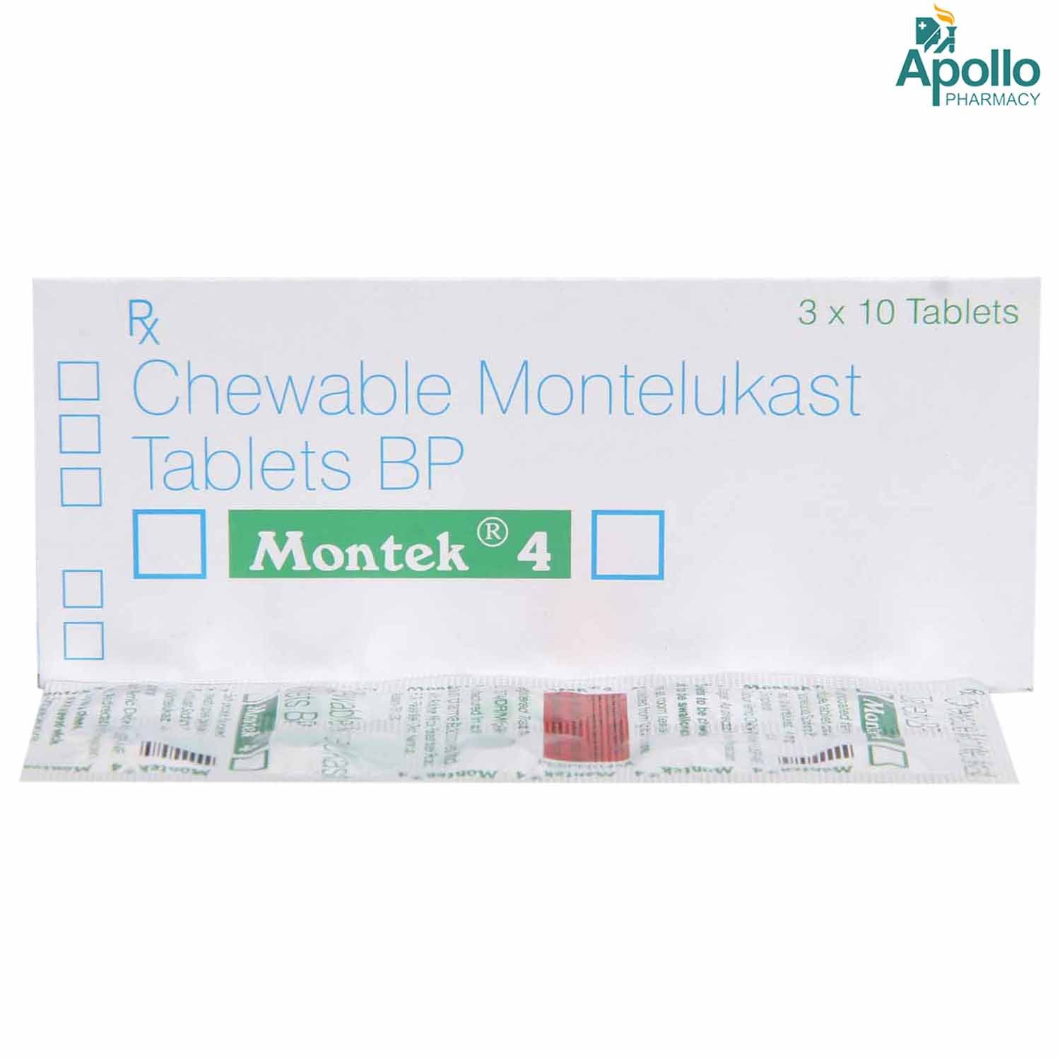 Montek 4 Tablet 10's, Pack of 10 TABLETS Montek 4 Tablet 10's, Pack of 10 TABLETS