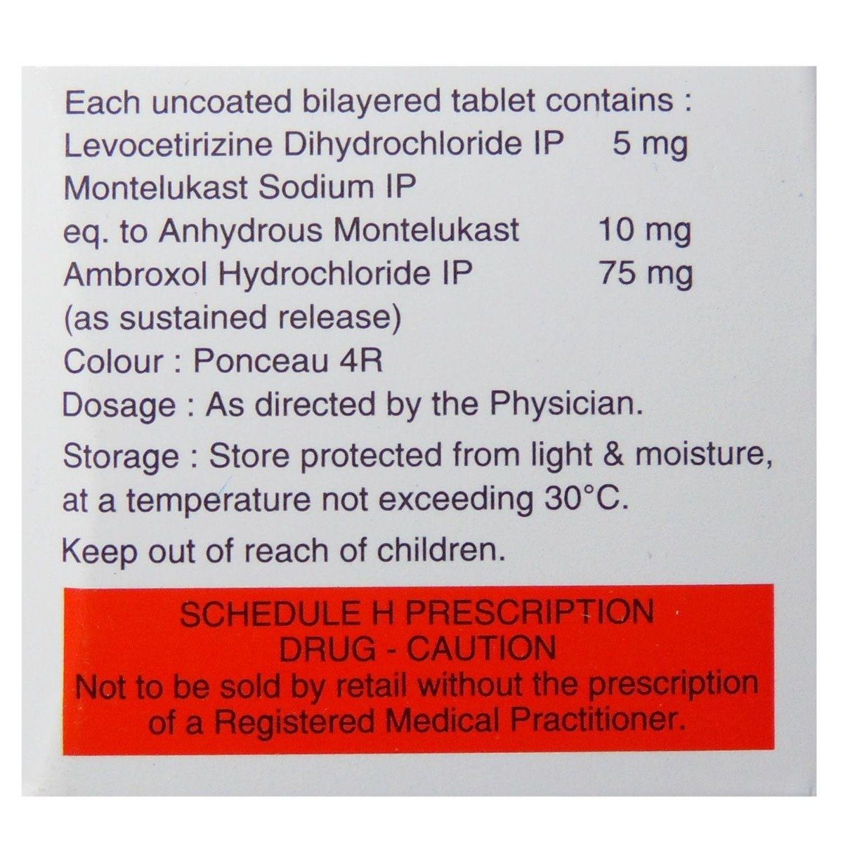 Montemac AL Tablet 10's, Pack of 10 TabletS Montemac AL Tablet 10's, Pack of 10 TabletS