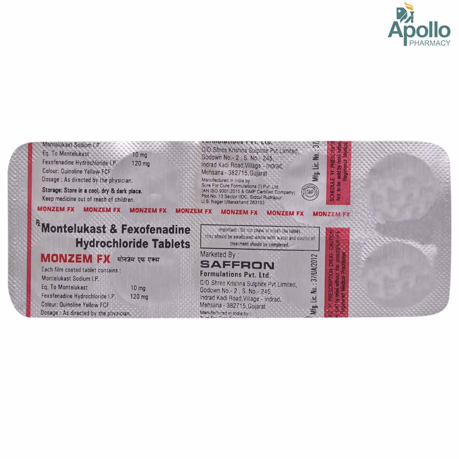 Monzem FX Tablet 10's, Pack of 10 TABLETS Monzem FX Tablet 10's, Pack of 10 TABLETS