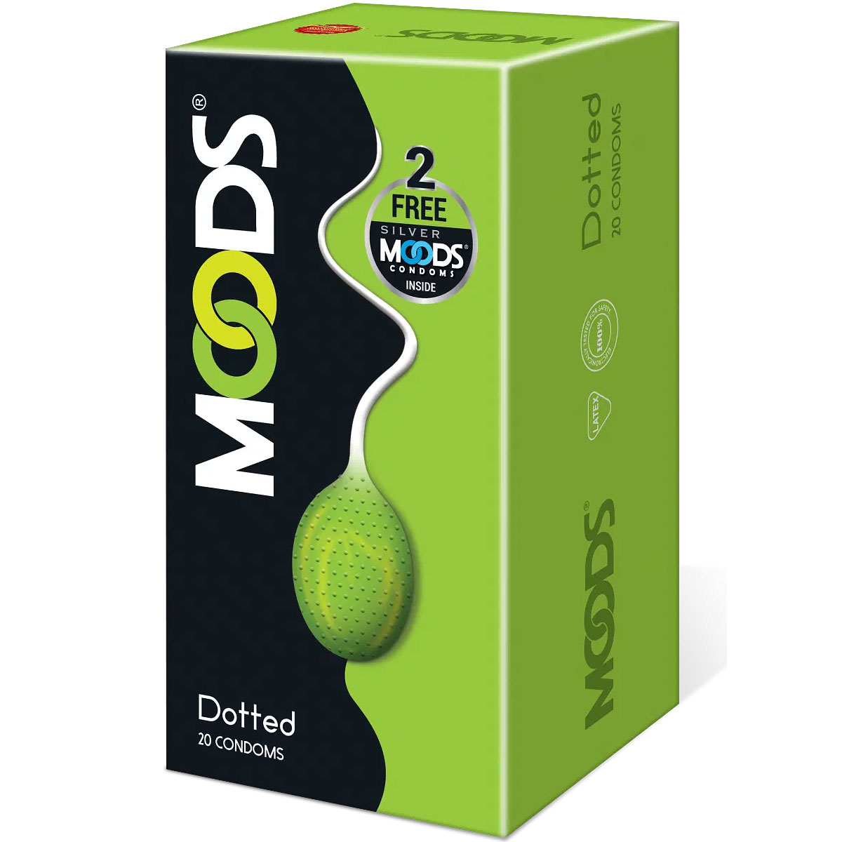 Moods Dotted Condoms, 20 Count, Pack of 1 Moods Dotted Condoms, 20 Count, Pack of 1