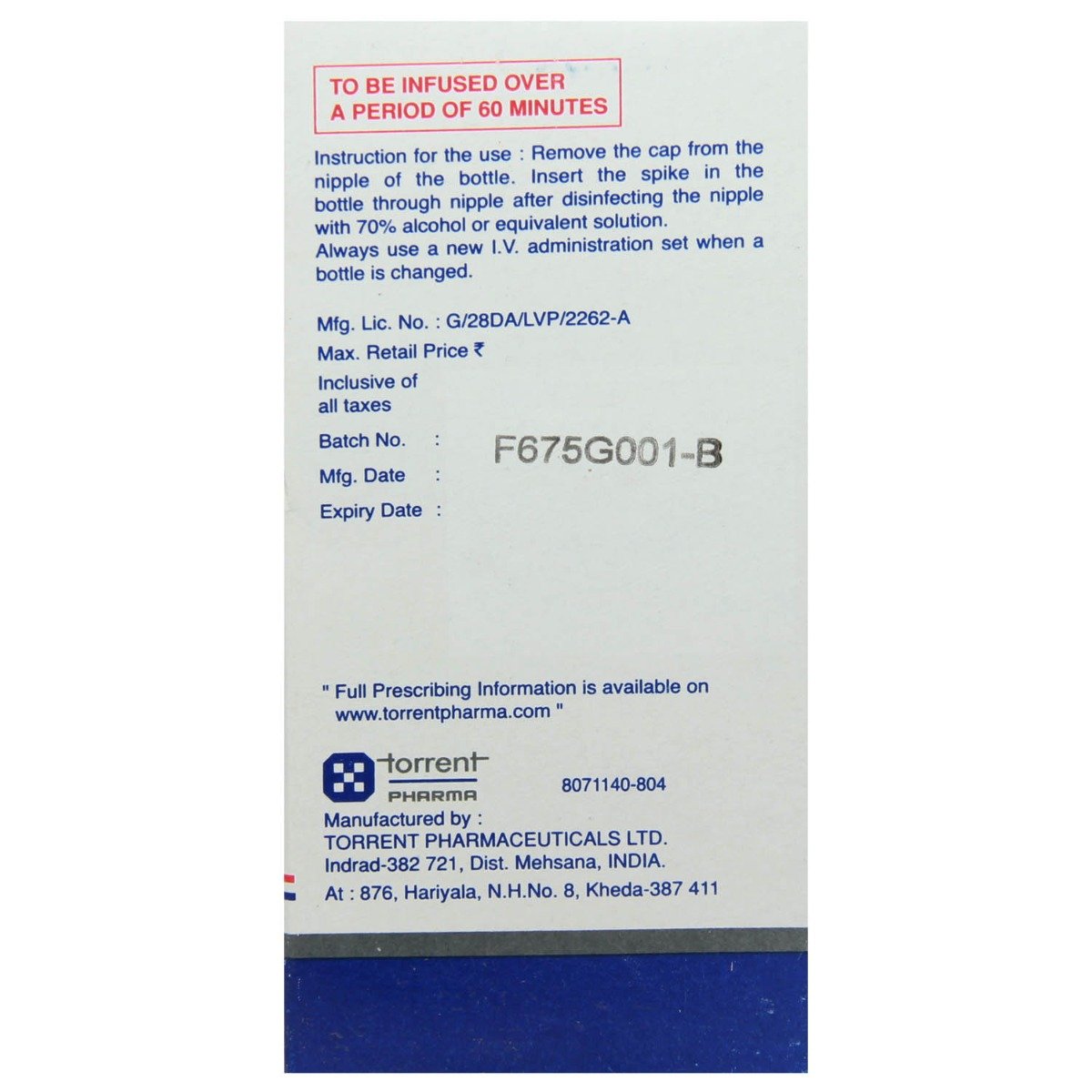 Moxif 400Mg /100Ml I.V, Pack of 1 Fluids Moxif 400Mg /100Ml I.V, Pack of 1 Fluids