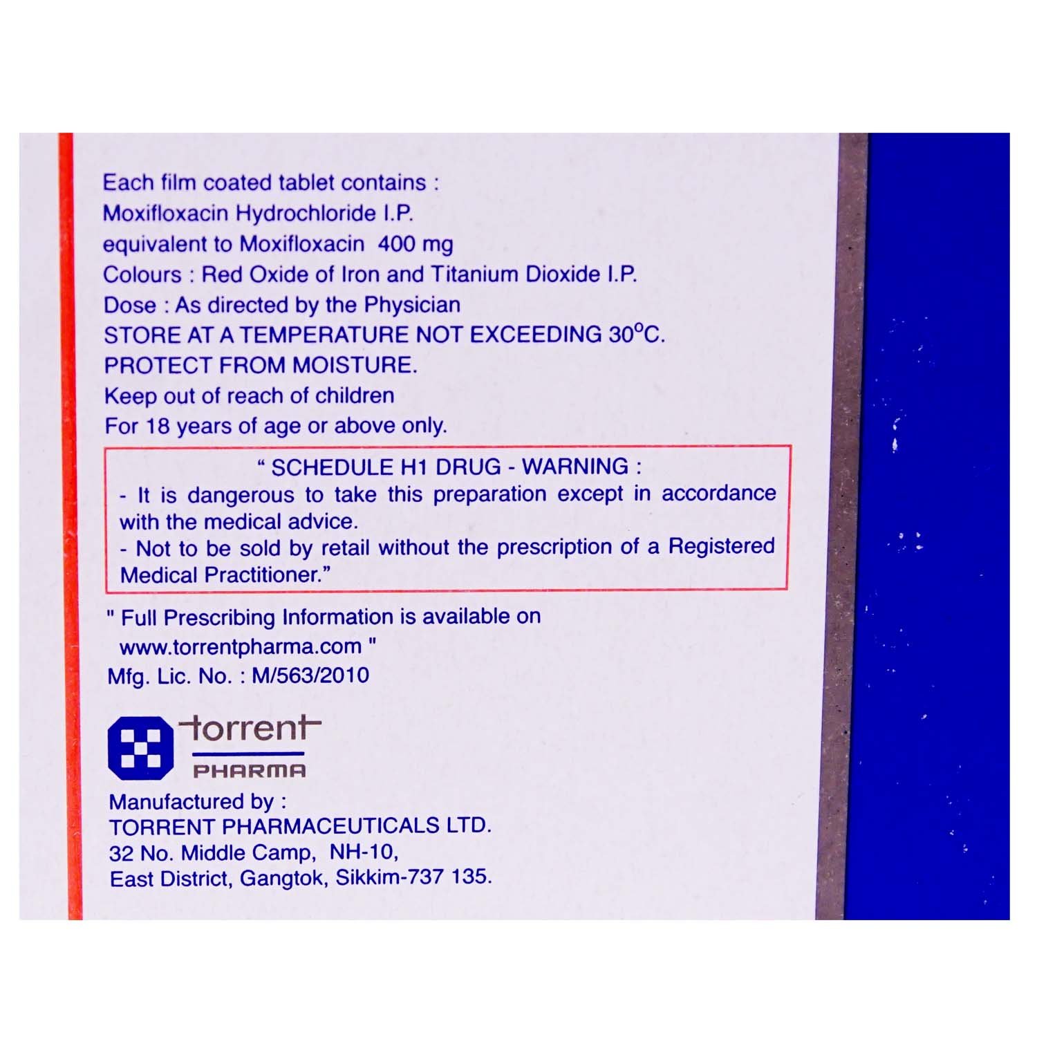 Moxif 400 Tablet 5's, Pack of 5 TABLETS Moxif 400 Tablet 5's, Pack of 5 TABLETS