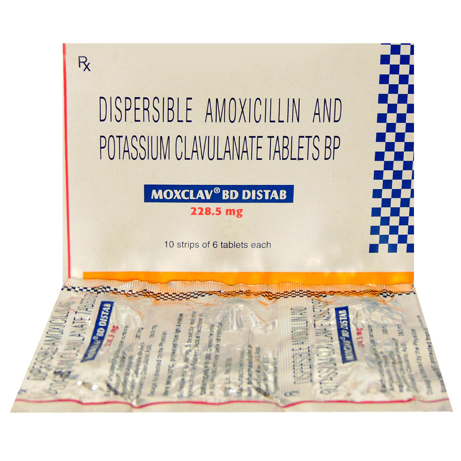 Moxclav BD 228.5 mg DT Tablet 6's, Pack of 6 TABLETS Moxclav BD 228.5 mg DT Tablet 6's, Pack of 6 TABLETS