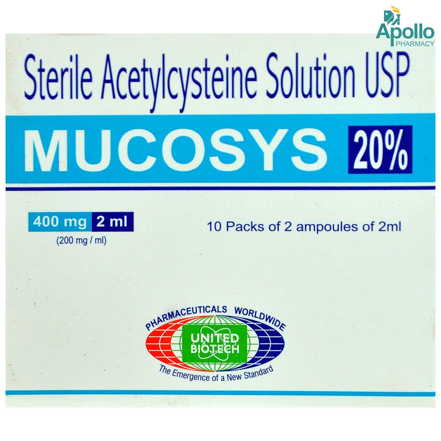 Buy Mucosys 20% Injection 2 ml Online