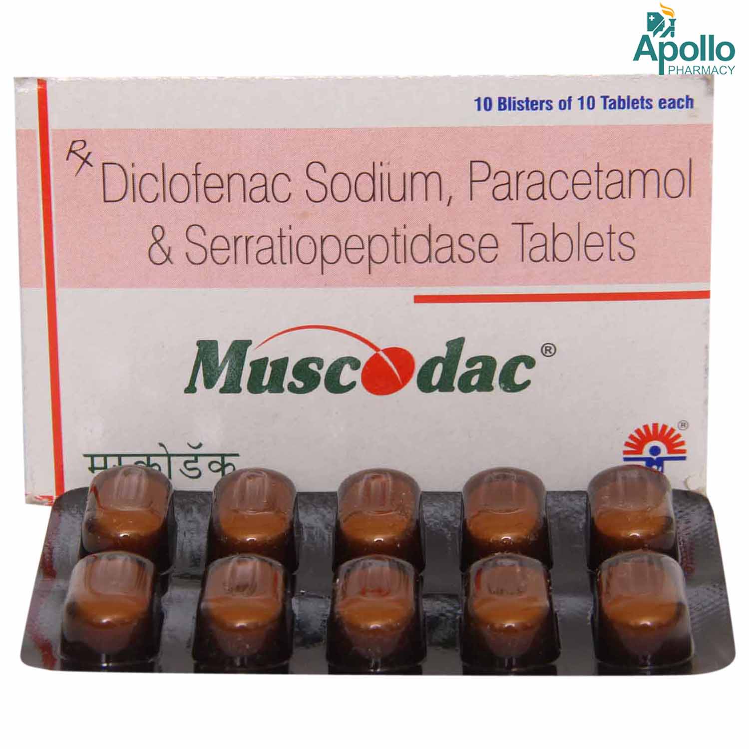 Muscodac Tablet 10's, Pack of 10 TabletS Muscodac Tablet 10's, Pack of 10 TabletS