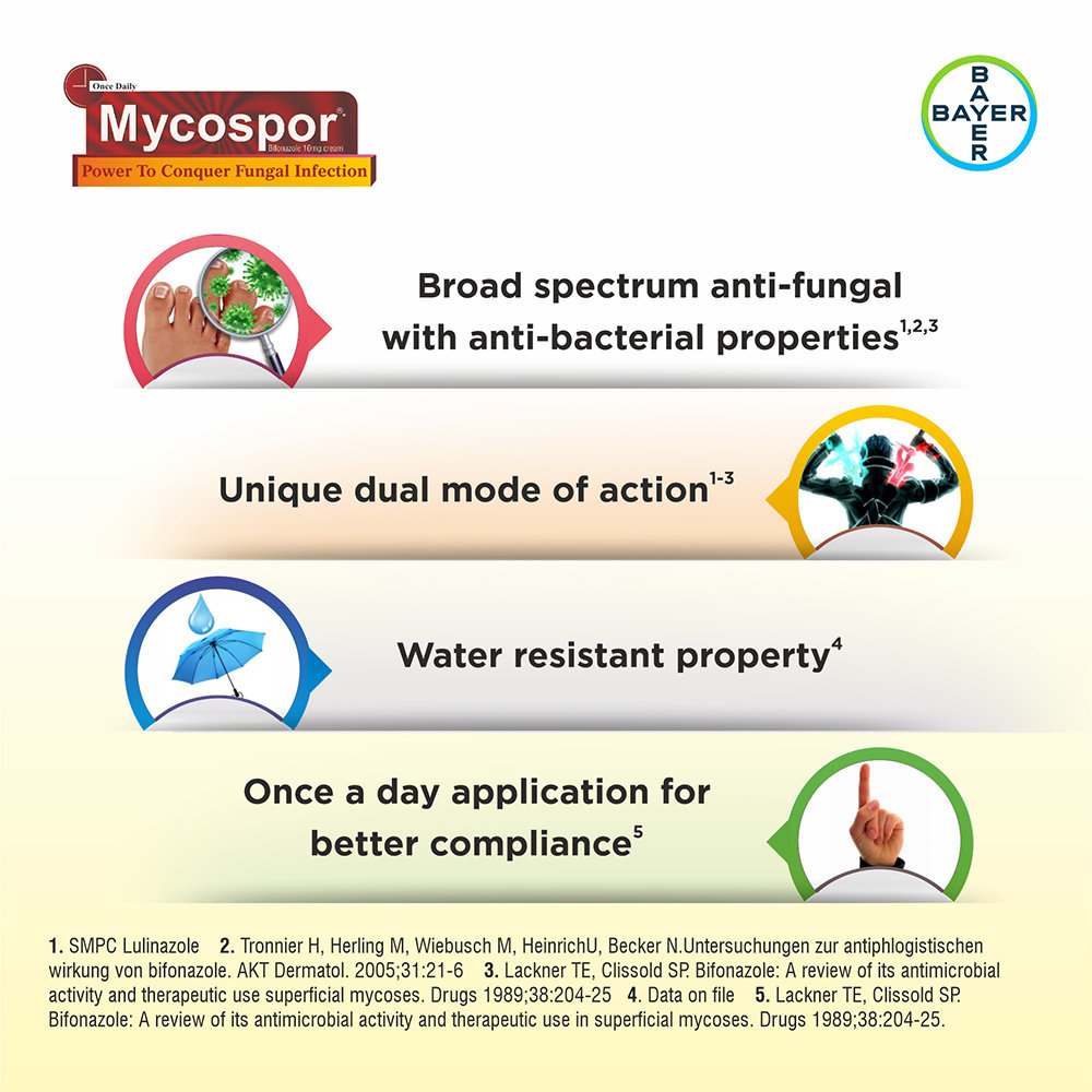 Mycospor Cream 30 gm, Pack of 1 Cream Mycospor Cream 30 gm, Pack of 1 Cream