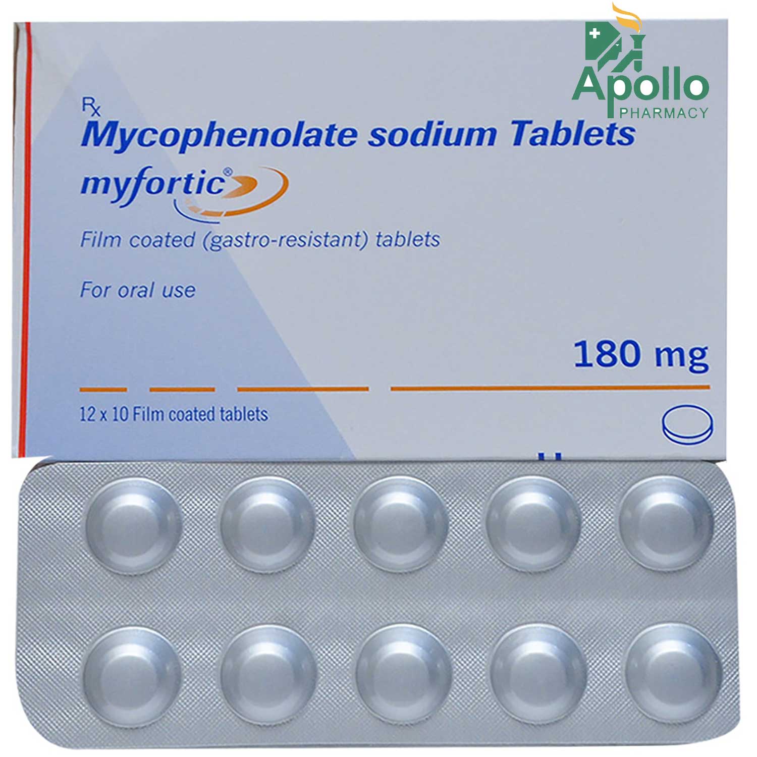 Buy Myfortic 180 mg Tablet 10's Online