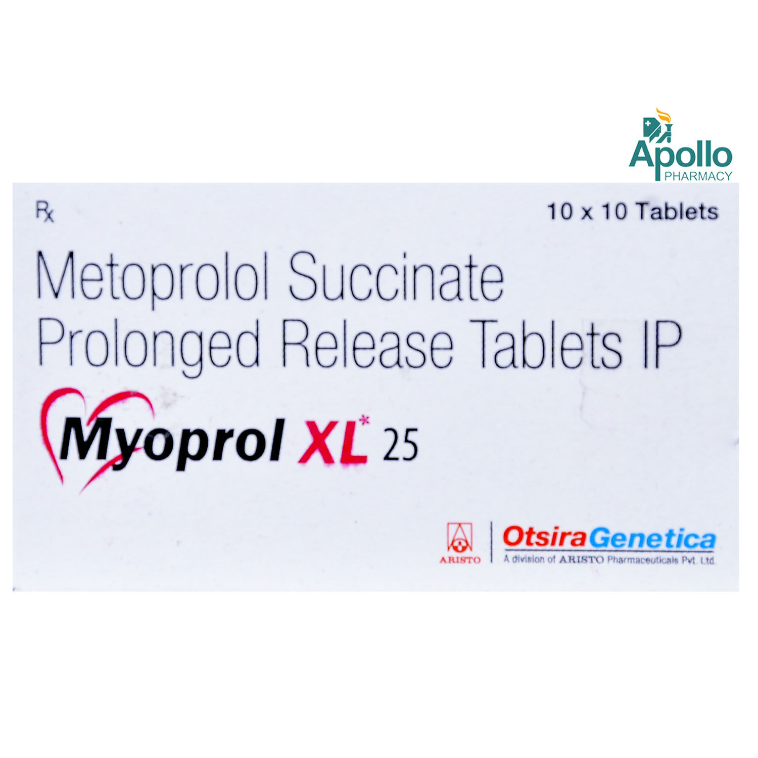 Buy Myoprol XL 25 Tablet 10's Online