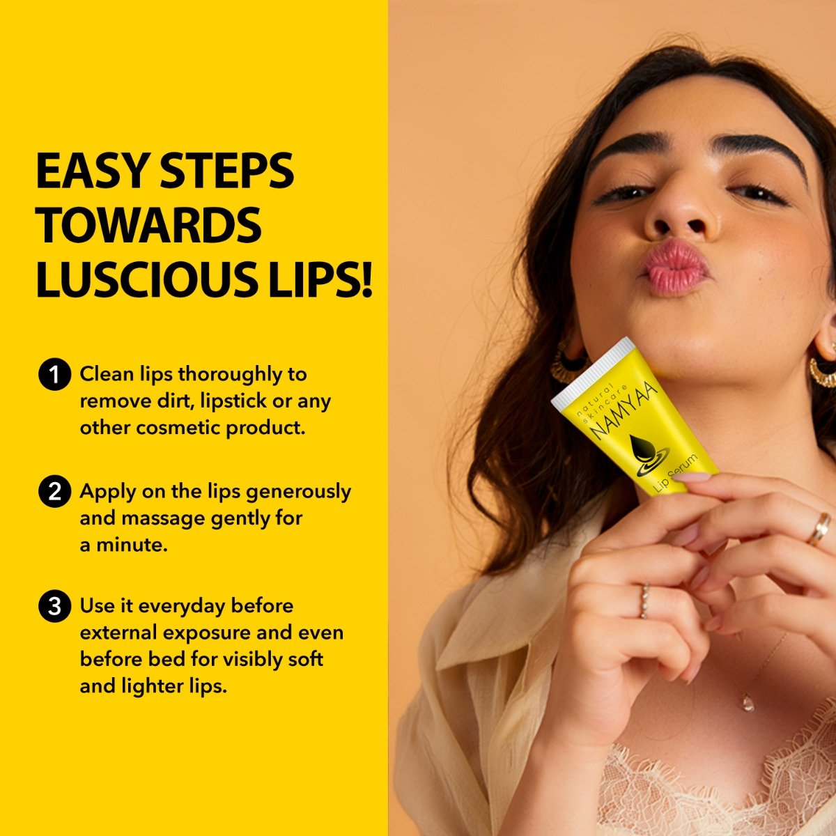 Namyaa Natural Lip Serum 30 gm | Moiturises & Heals Damaged Lips | Lightens Dark Lips, Pack of 1 Namyaa Natural Lip Serum 30 gm | Moiturises & Heals Damaged Lips | Lightens Dark Lips, Pack of 1