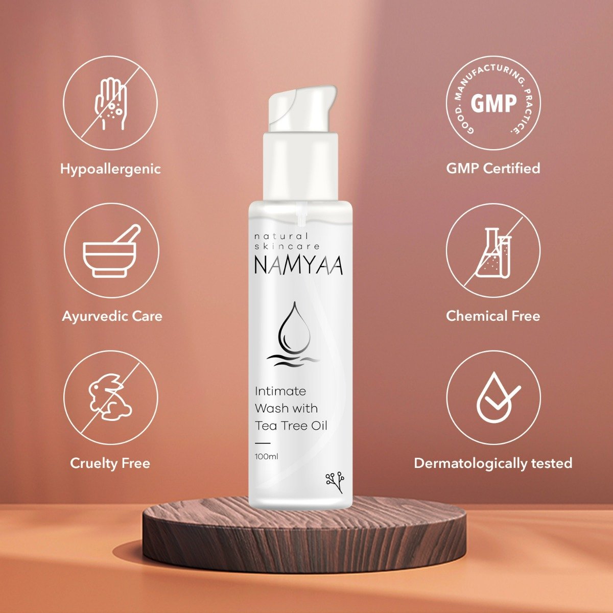 Namyaa Intimate Wash with Tea Tree Oil, 100 ml, Pack of 1 Namyaa Intimate Wash with Tea Tree Oil, 100 ml, Pack of 1