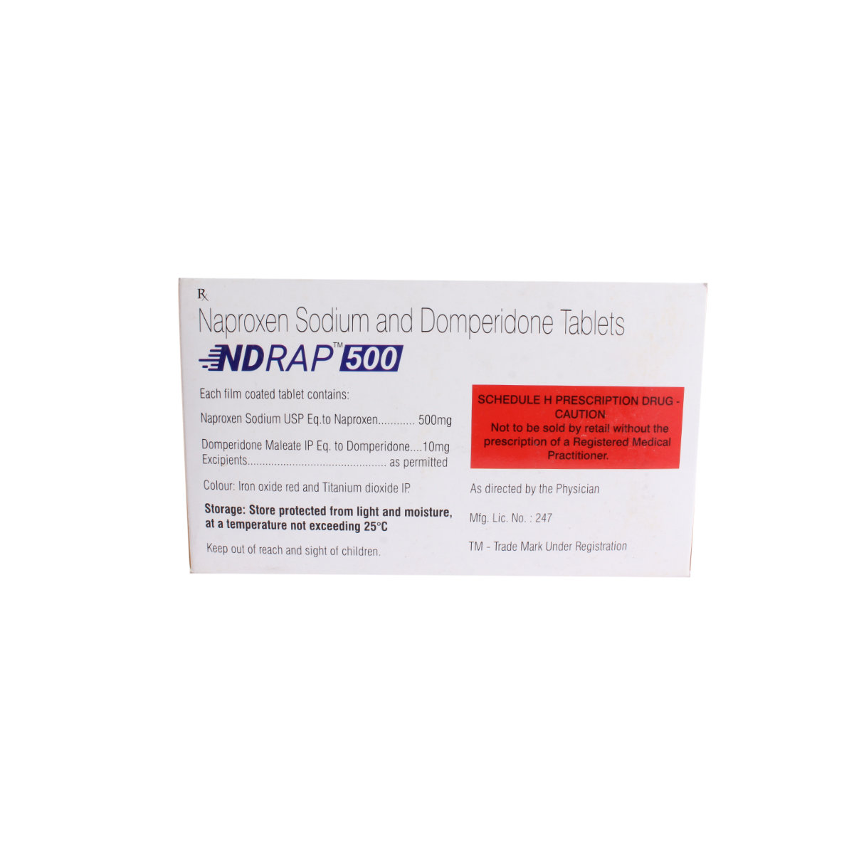 Ndrap 500 Tablet 10's, Pack of 10 TABLETS Ndrap 500 Tablet 10's, Pack of 10 TABLETS