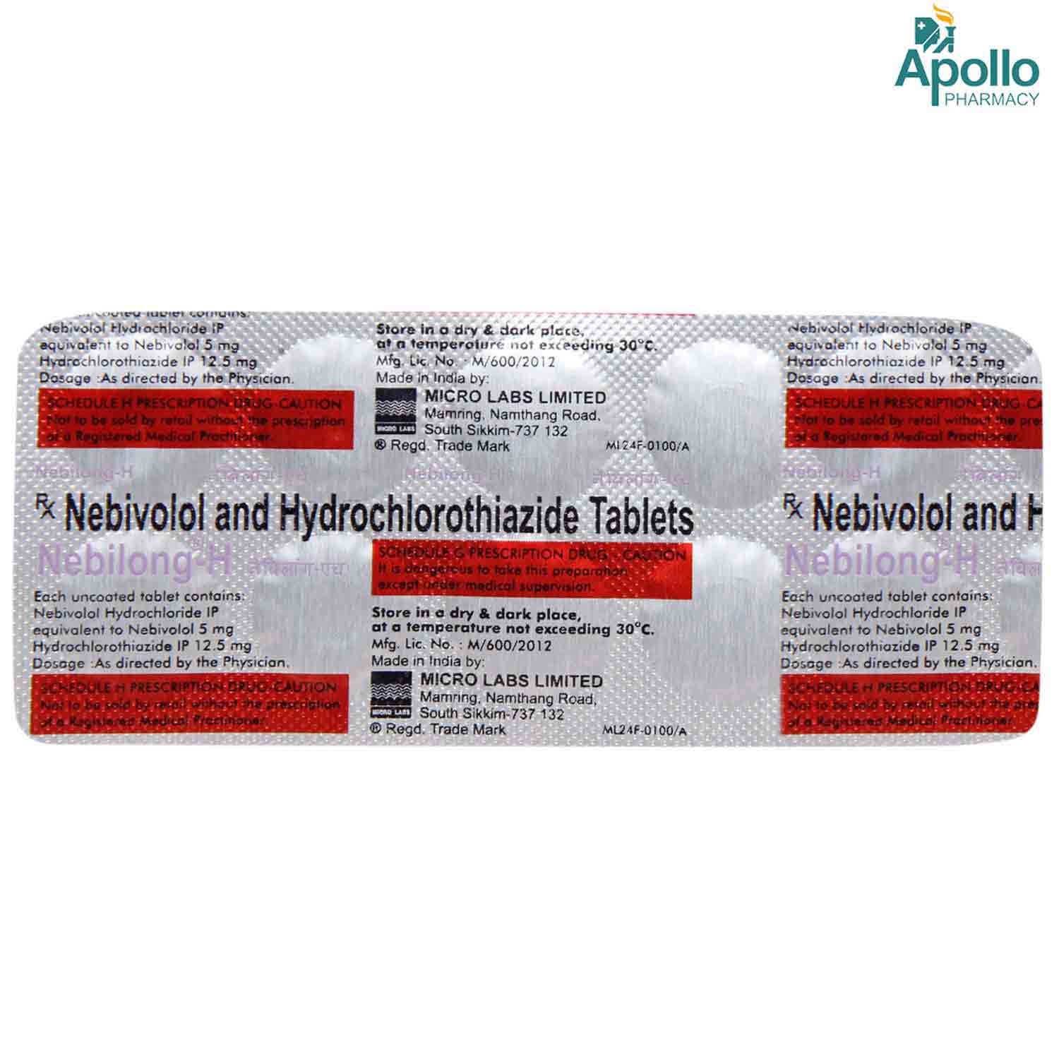 Nebilong-H Tablet 10's, Pack of 10 TABLETS Nebilong-H Tablet 10's, Pack of 10 TABLETS