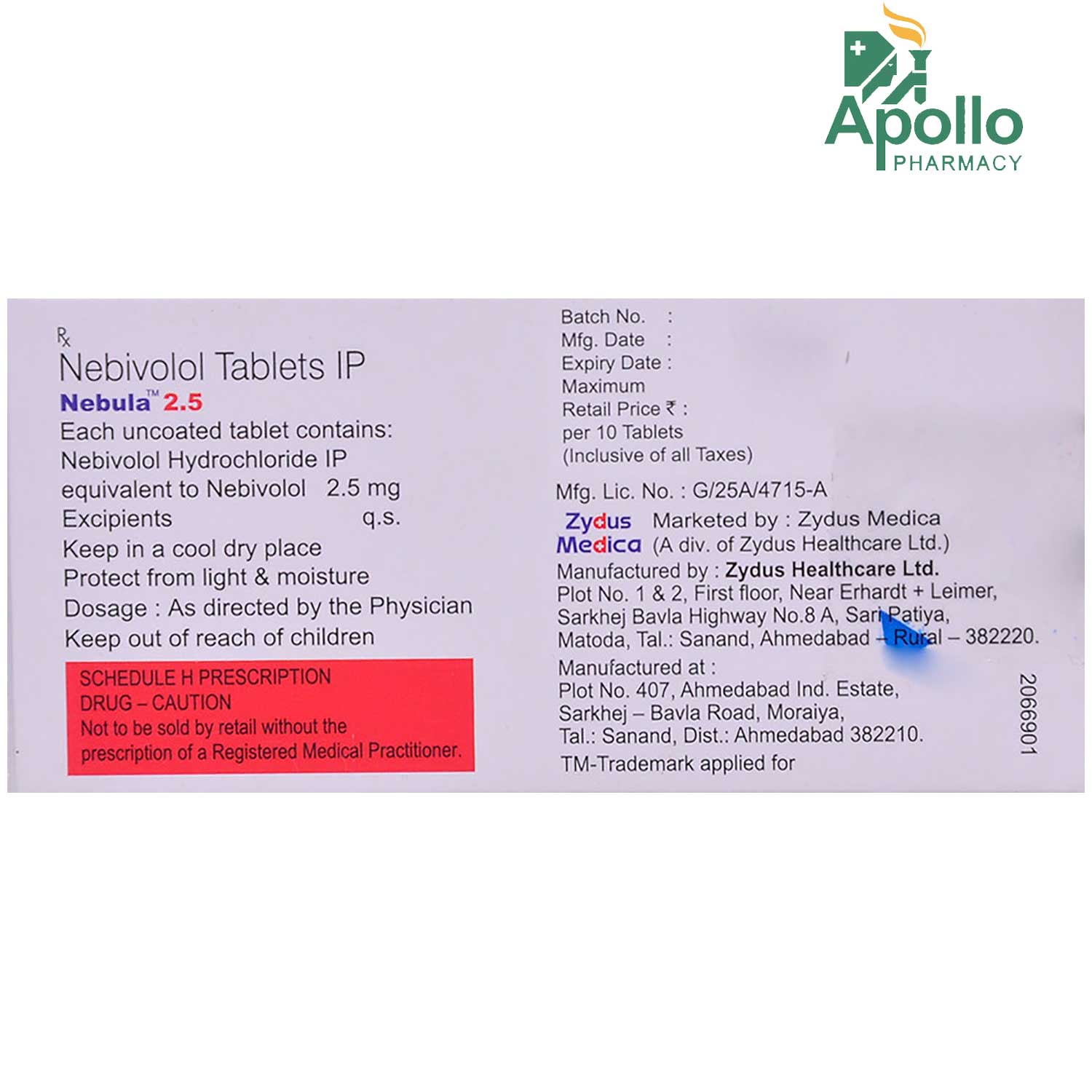 Nebula 2.5 Tablet 10's, Pack of 10 TABLETS Nebula 2.5 Tablet 10's, Pack of 10 TABLETS
