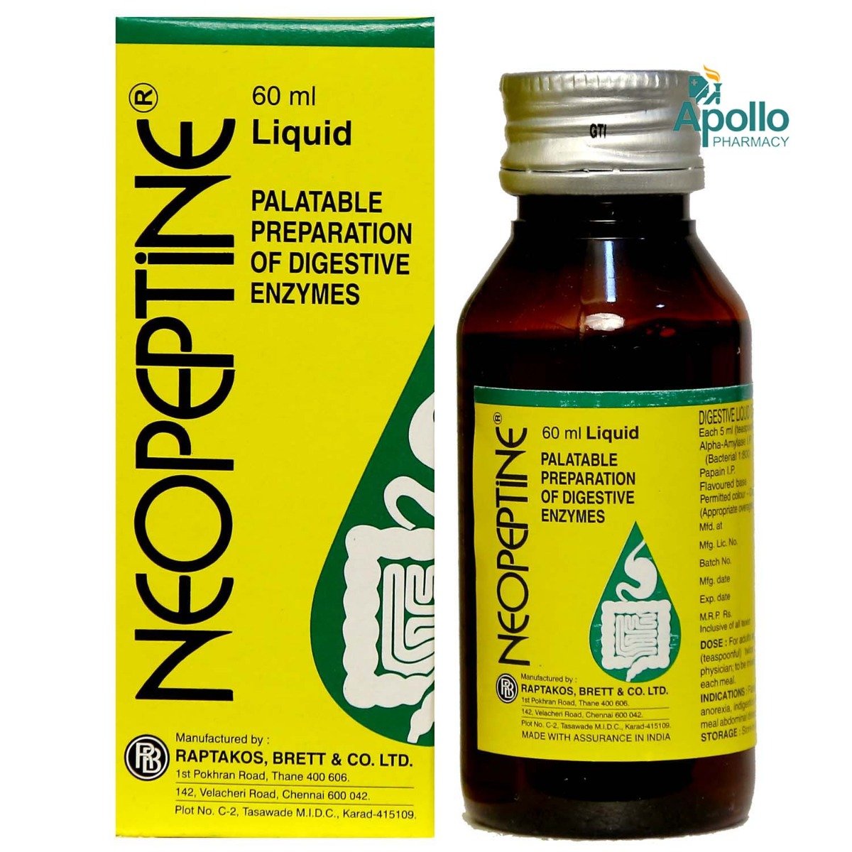 Neopeptine Liquid 60 ml, Pack of 1 LIQUID Neopeptine Liquid 60 ml, Pack of 1 LIQUID