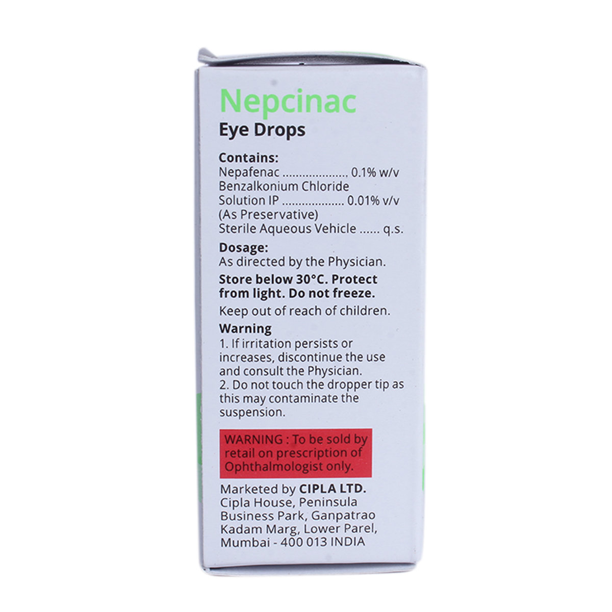 Nepcinac Eye Drops 5 ml, Pack of 1 EYE DROPS Nepcinac Eye Drops 5 ml, Pack of 1 EYE DROPS